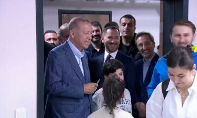 Cumhurbaşkanı Erdoğan’ı oy sırasında gören seçmenin şaşkınlığı..
