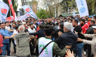 Gaziantep’teki 1 Mayıs kutlamalarında Memleket Partililer’le CHP’liler birbirine girdi!.