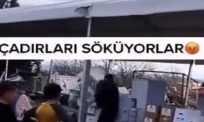 CHP’liler insanlıktan çıktı!. Kahramanmaraş’ta depremzedelere verilen çadırı söktüler!.
