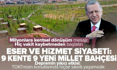 Cumhurbaşkanı Erdoğan, 9 Millet Bahçesi’nin açılışını yaptı!.