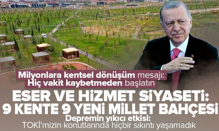 Cumhurbaşkanı Erdoğan, 9 Millet Bahçesi’nin açılışını yaptı!.