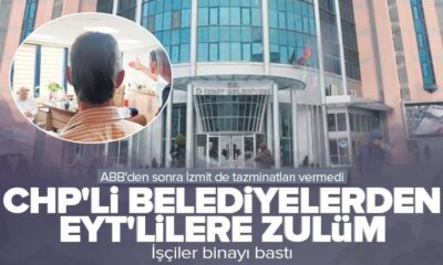 EYT’liler belediye binasını bastı! İzmit Belediyesi’nde isyan..