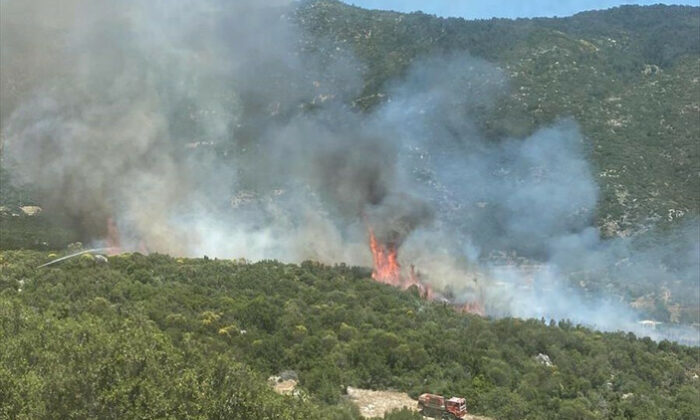 Antalya Kaş’ta orman yangını..