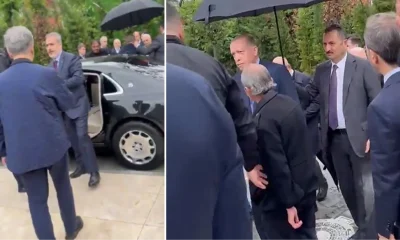 Cumhurbaşkanı Erdoğan, Mehmet Barlas’ın cenazesine Hakan Fidan’la birlikte geldi!.