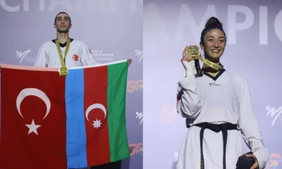 Hakan Reçber ve Nafia Kuş tekvandoda dünya şampiyonu oldu!.