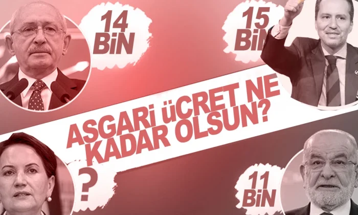 Siyasi partilerin asgari ücret önerileri..
