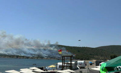 İzmir Urla’da orman yangını..