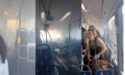 İstanbul her zamanki gibi.. Seyir halindeki metrobüste yangın çıktı!.