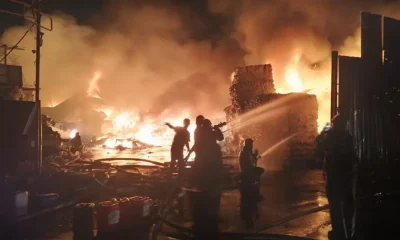 Sarıyer’de geri dönüşüm tesisinde yangın..