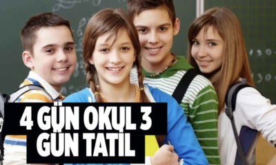 Yeni eğitim sisteminde 4 gün okul 3 gün tatil..