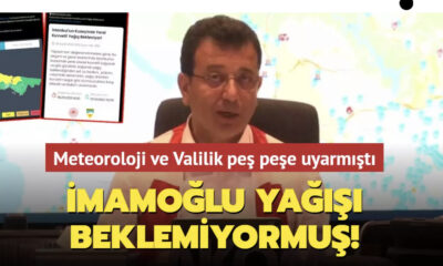 Meteoroloji uyarmış ama Ekrem yağış beklemiyormuş!.