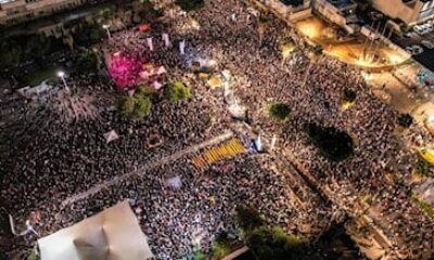 Tel Aviv’de binlerce kişi sokaklara döküldü!.