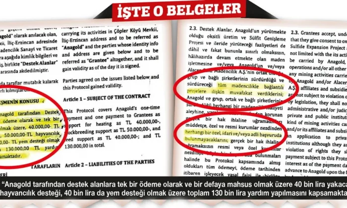Maden şirketi şikâyetçi olmamaları için köylülere 130’ar bin TL rüşvet dağıtmış!.