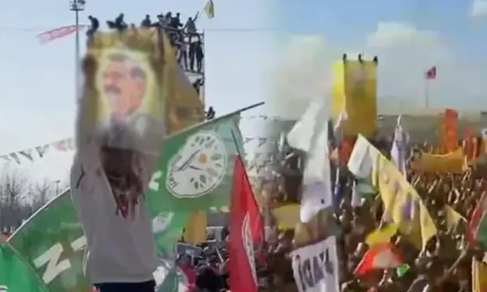 DEM Parti Nevruz kutlamalarını Öcalan posterleriyle süsledi!.