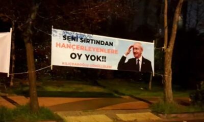 CHP’deki Kemalciler “SENİ SIRTINDAN HANÇERLEYENE OY YOK” pankartı ile İmamoğlu’na isyan bayrağı açtı!.