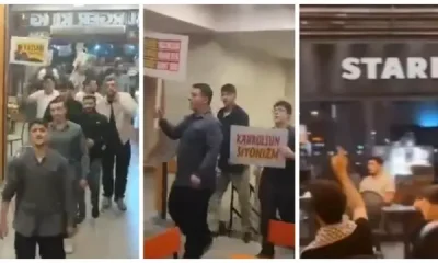 Diyarbakır’da Starbucks ve Burger King’e Filistin saldırısı!.