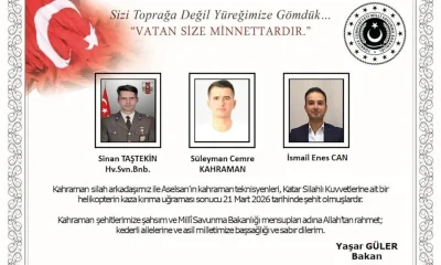 1’i asker 2’si mühendis 3 şehidimiz var!.