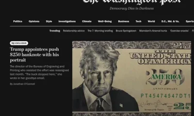 Trump kendi portresinin olduğu 250 dolarlık banknotlar hazırlatıyor..