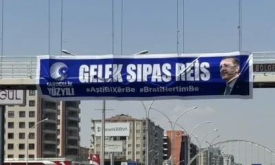 Diyarbakır caddeleri Cumhurbaşkanı Erdoğan’ın pankartları ile donatıldı..
